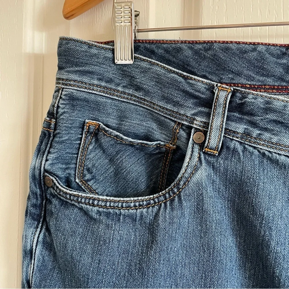 Tommy Bahama Cayman Relaxed Jeans Men’s 36x32 Blue Dark Wash Straight Logo